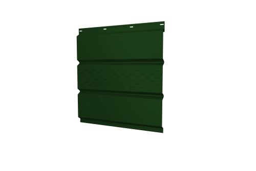 Софит металлический центральная перфорация 0,45 РЕ с пленкой RAL 6005 зеленый мох