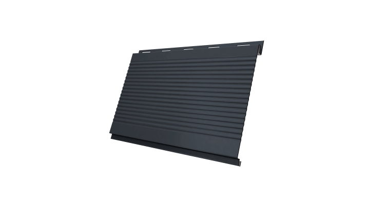 Вертикаль 0,2 gofr 0.45 Drap с пленкой RAL 7024 мокрый асфальт