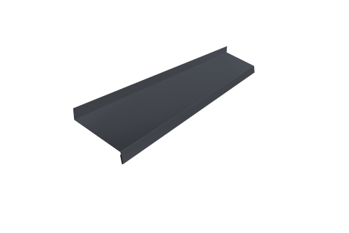 Отлив простой 150 0,5 Rooftop Бархат RAL 7024 мокрый асфальт (2м)