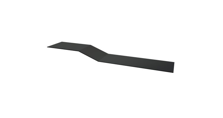 Планка крепежная фальц Grand Line 0,5 GreenCoat Pural BT, matt RR2H3 антрацитово-серый (2м)