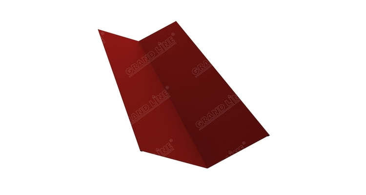 Планка ендовы верхней 145х145 0,45 PE с пленкой RAL 3011 коричнево-красный (2м)