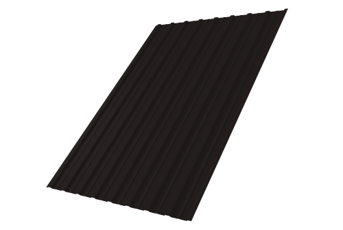 Профнастил С10A 0,5 Satin Мatt RAL 9005 черный