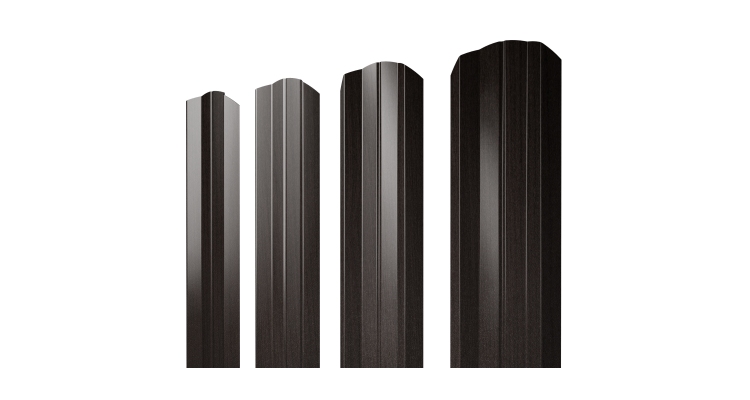 Штакетник М-образный А фигурный 0,45 Print Elite Coffee Wood TwinColor