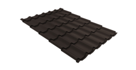 Металлочерепица классик Grand Line 0.5 Drap TX цвет RR 32 темно-коричневый