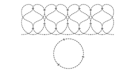 Спиральный барьер безопасности из армированной колючей ленты: бухта 500мм витков в п.м. 6,2 клепок- 5 ГОСТ 3282-74 (10м) (индивидуальная упаковка)