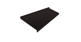 Отлив простой 250 0,5 Satin с пленкой RAL 9005 черный (2м)