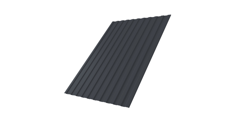 Профнастил С8А 0,45 Drap TX RAL 7024 мокрый асфальт