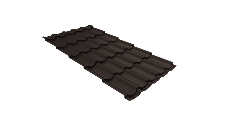 Металлочерепица квинта плюс 0,45 Drap TX RR 32 темно-коричневый