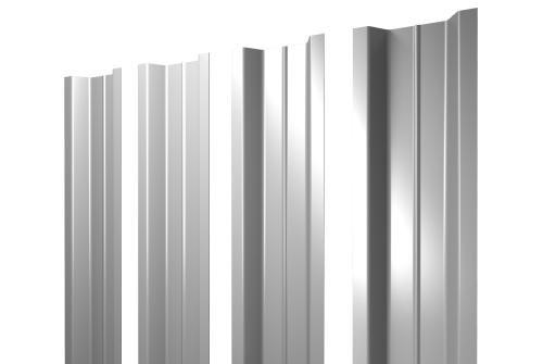 Штакетник П-образный В с прямым резом 0,5 Satin RAL 9003 сигнальный белый
