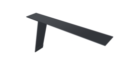 Планка карнизная фальц Grand Line 130х80 0,45 Drap TwinColor RAL 7024 мокрый асфальт (2м)