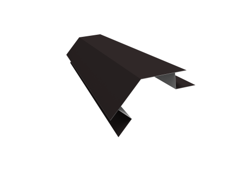 Планка угла внешнего сложного 135 градусов Блок-хаус new 0,45 Drap RAL 9005 черный (2м)