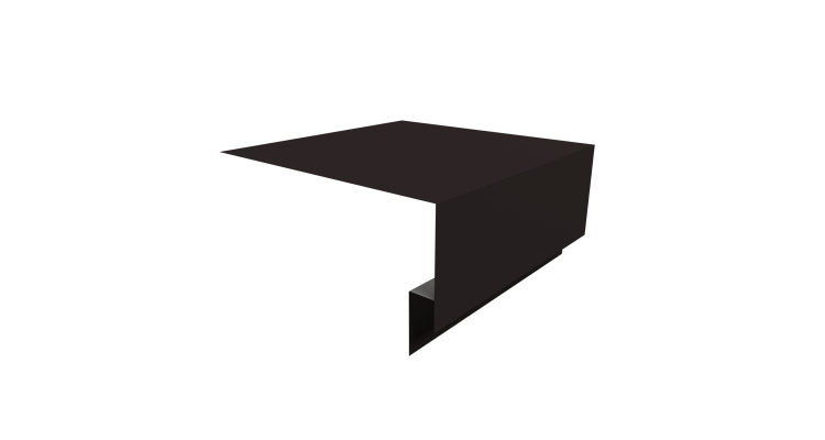 Планка околооконная сложная Блок-хаус new 200х75х27 0,45 Drap TX RAL 9005 черный (2м)