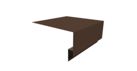 Планка околооконная сложная Блок-хаус new 200х75х27 0,5 Satin с пленкой RAL 8017 шоколад (3м)