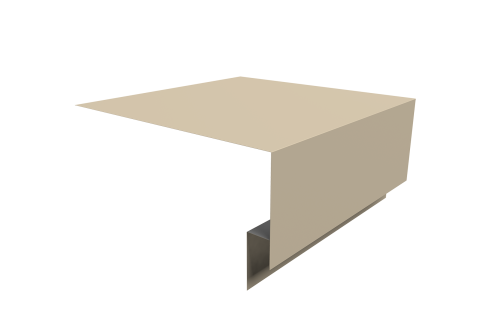 Планка околооконная сложная Блок-хаус new 250х75х27 0,45 PE с пленкой RAL 1015 светлая слоновая кость (2м)