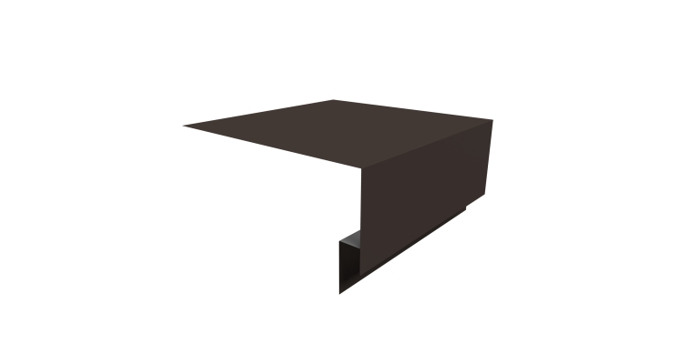 Планка околооконная сложная Блок-хаус new 250х75х27 0,45 Drap TX RR 32 темно-коричневый (3м)