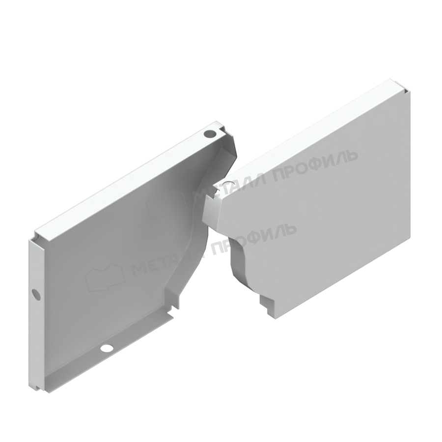 Заглушка желоба правая Металл Профиль БЮДЖЕТ 120х86 RAL 9003