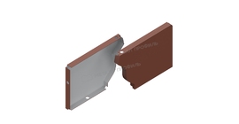 Заглушка желоба правая Металл Профиль БЮДЖЕТ 120х86 RAL 8017