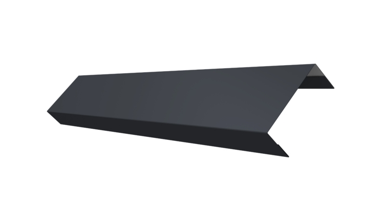 Ламель лицевая 50 забора жалюзи Texas 0.5 PurPro Matt 275 с пленкой RAL 7024 мокрый асфальт