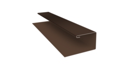Планка П-образная Экобрус Grand Line 0,45 Drap TwinColor RAL 8017 шоколад (2м)