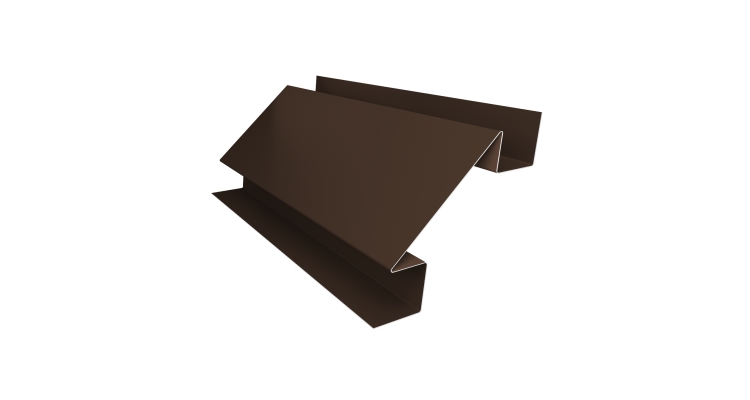 Планка угла внутреннего сложного Экобрус Grand Line 0,45 Drap TwinColor RAL 8017 шоколад (2м)