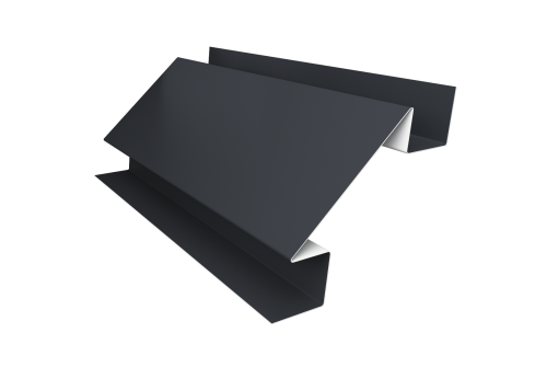 Планка угла внутреннего сложного Экобрус Grand Line 0,5 Drap TX RAL 7024 мокрый асфальт (2м)