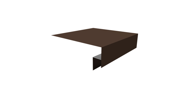 Планка околооконная сложная Экобрус Grand Line 250х50х25 0,45 Drap TR RAL 8017 шоколад (2м)