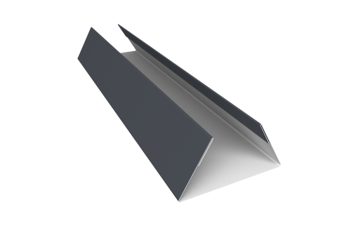 Планка стыковочная составная нижняя 0,5 Drap TX RAL 7024 мокрый асфальт (2м)