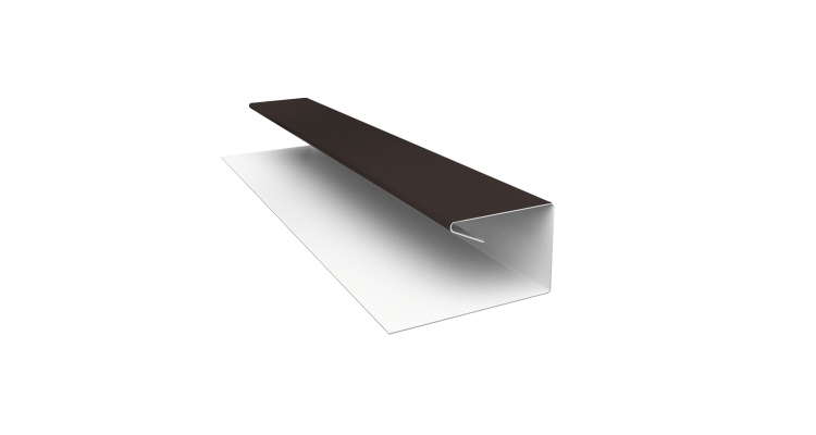 Планка П-образная завершающая сложная (КД) 0,5 Drap RR 32 темно-коричневый (3м)
