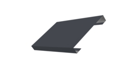 Ламель лицевая 150 забора жалюзи Texas стартовая/финишная для калиток и ворот 0.45 Drap TR с пленкой RAL 7024 мокрый асфальт