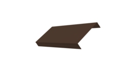 Ламель обратная 125 забора жалюзи Texas стартовая/финишная для калиток и ворот 0,45 Drap-double TX RAL 8017 шоколад