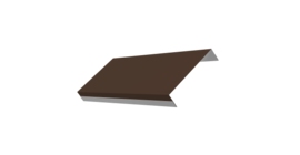 Ламель обратная 125 забора жалюзи Texas стартовая/финишная для калиток и ворот 0,5 Drap TX RAL 8017 шоколад