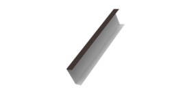 Декоративная накладка на столб универсальная 60х60 для забора жалюзи 0,45 Drap TX RR 32 темно-коричневый (2м)