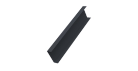 Декоративная накладка на столб универсальная 62х55 для забора жалюзи 0,45 Drap TwinColor RAL 7024 мокрый асфальт (1,8м)