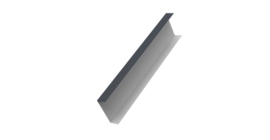 Декоративная накладка на столб универсальная 80х80 для забора жалюзи 0,45 Drap TR RAL 7024 мокрый асфальт (1,8м)