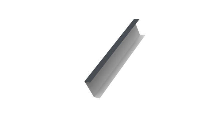 Декоративная накладка на столб универсальная 80х80 для забора жалюзи 0,5 PurPro RAL 7024 мокрый асфальт (2м)