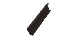 Декоративная накладка на столб универсальная 80х80 для забора жалюзи 0,5 Velur X RR 32 темно-коричневый (2,5м)