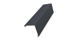 Декоративная накладка на столб универсальная угловая 60х60 для забора жалюзи 0,45 PE RAL 7024 мокрый асфальт (2м)