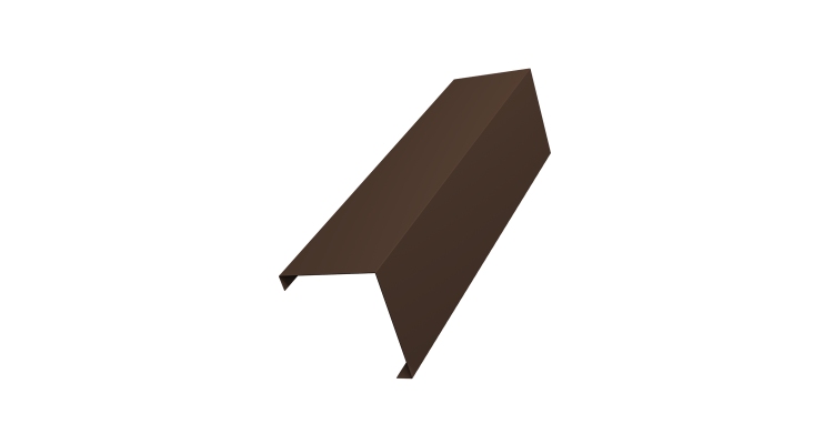 Декоративная накладка на столб универсальная угловая 60х60 для забора жалюзи 0,45 Drap TwinColor RAL 8017 шоколад (3м)