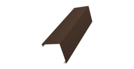 Декоративная накладка на столб универсальная угловая 62х55 для забора жалюзи 0,45 Drap TR RAL 8017 шоколад (1,8м)