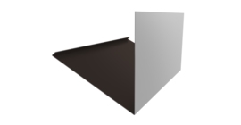 Планка примыкание верхнее к трубе фальц Grand Line 0,5 Satin Matt RR 32 темно-коричневый (2м)