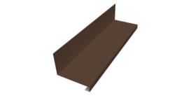 Планка примыкание нижнее к трубе фальц 0,45 PE с пленкой RAL 8017 шоколад (2м)