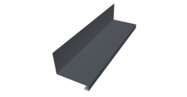 Планка примыкание нижнее к трубе фальц 0,45 Drap ST RAL 7024 мокрый асфальт (2м)