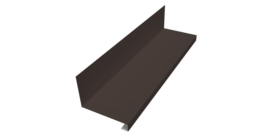 Планка примыкание нижнее к трубе для Кликфальц Pro 0,45 PE с пленкой RR 32 темно-коричневый (3м)