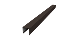 Планка вертикальная лицевая для забора жалюзи Palermo 0,5 PurLite Matt RR 32 темно-коричневый (1,8м)