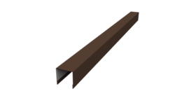 Планка вертикальная лицевая для забора жалюзи Palermo 0,5 Drap RAL 8017 шоколад (1,8м)