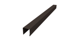 Планка вертикальная лицевая для забора жалюзи Palermo 0,45 Drap-double TX RR 32 темно-коричневый (2,5м)