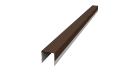 Планка вертикальная обратная для забора жалюзи Palermo 0,5 Atlas X RAL 8017 шоколад (3м)