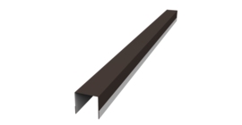 Планка вертикальная обратная для забора жалюзи Palermo 0,5 Drap TX RR 32 темно-коричневый (3м)