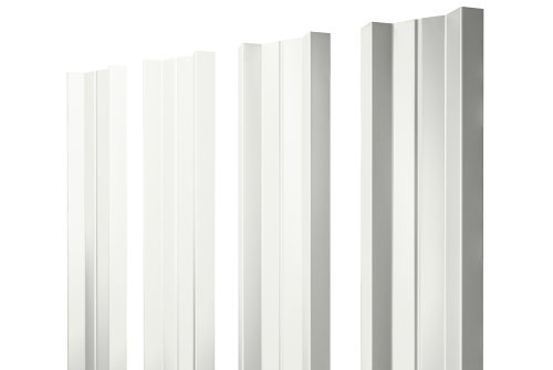 Штакетник М-образный А с прямым резом 0.4 PE RAL 9003 сигнальный белый